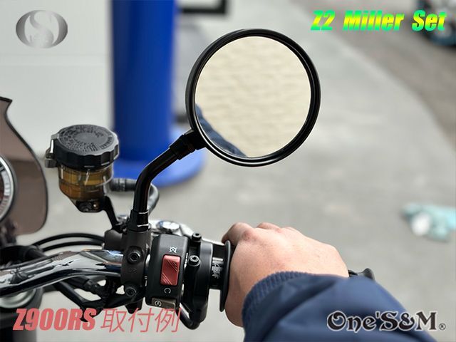 ZII Z2 タイプ 丸型 丸形ミラー 正ネジ10mm ステーセット - Online