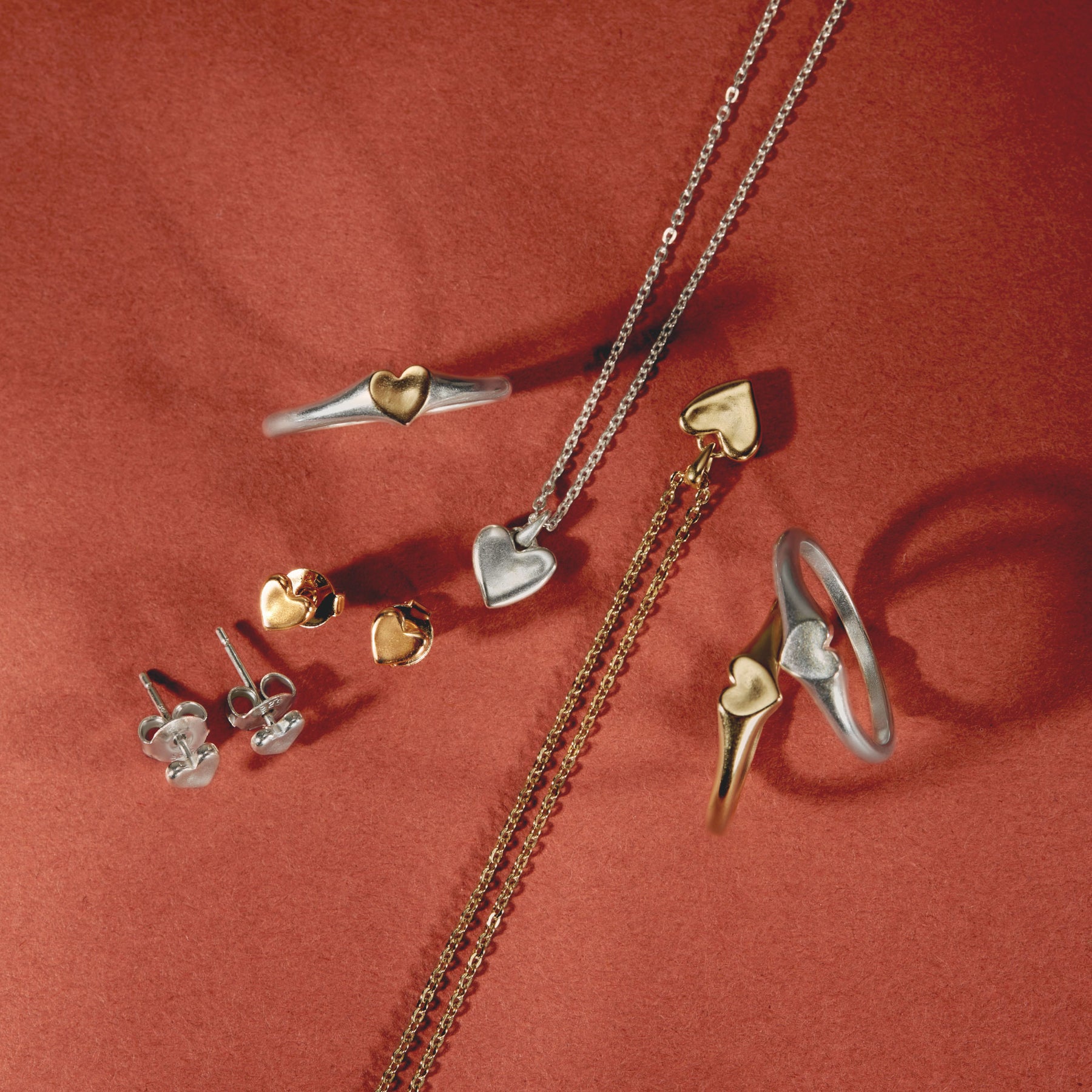 タイニーハートネックレス SV