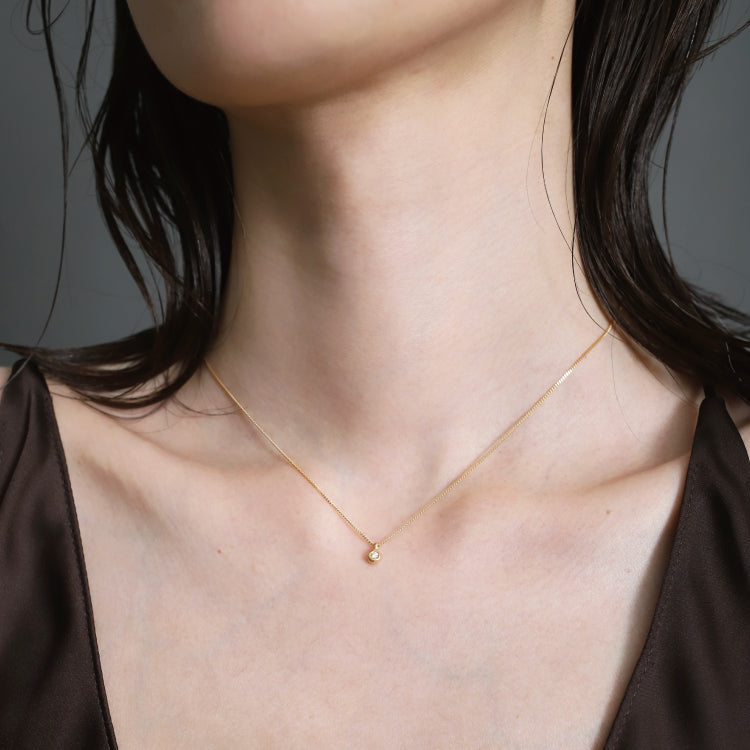 予約】K18 フレークネックレス