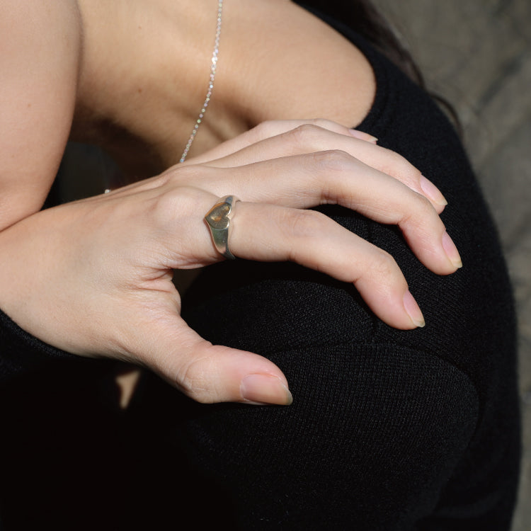 一部予約】ハートシグネットリング MIX