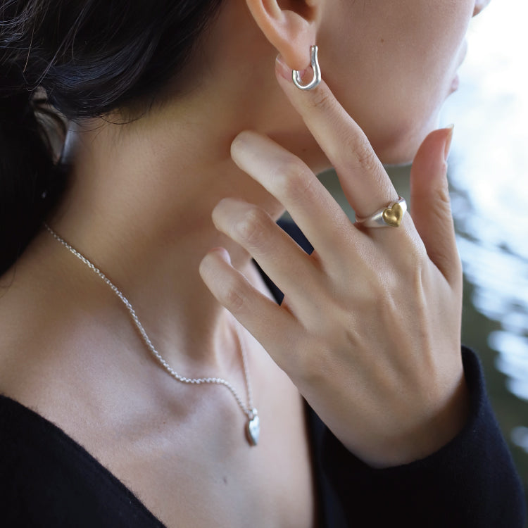 一部予約】ハートシグネットリング MIX