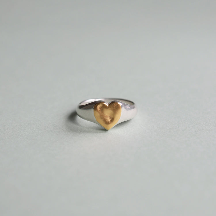 一部予約】ハートシグネットリング MIX