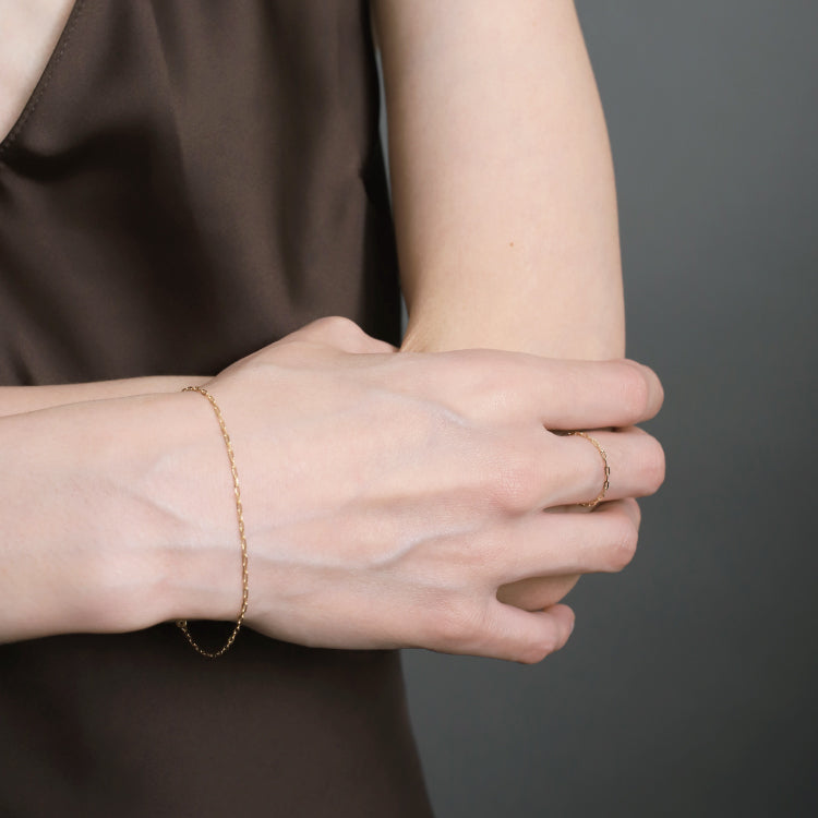 一部予約】K18 グリームチェーンリング