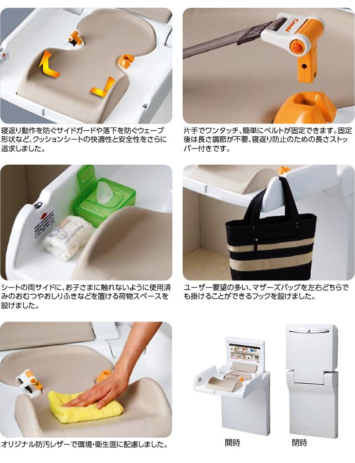 コンビウィズ おむつ交換台 OK－F11 トイレ設備 ベビー休憩室 商品