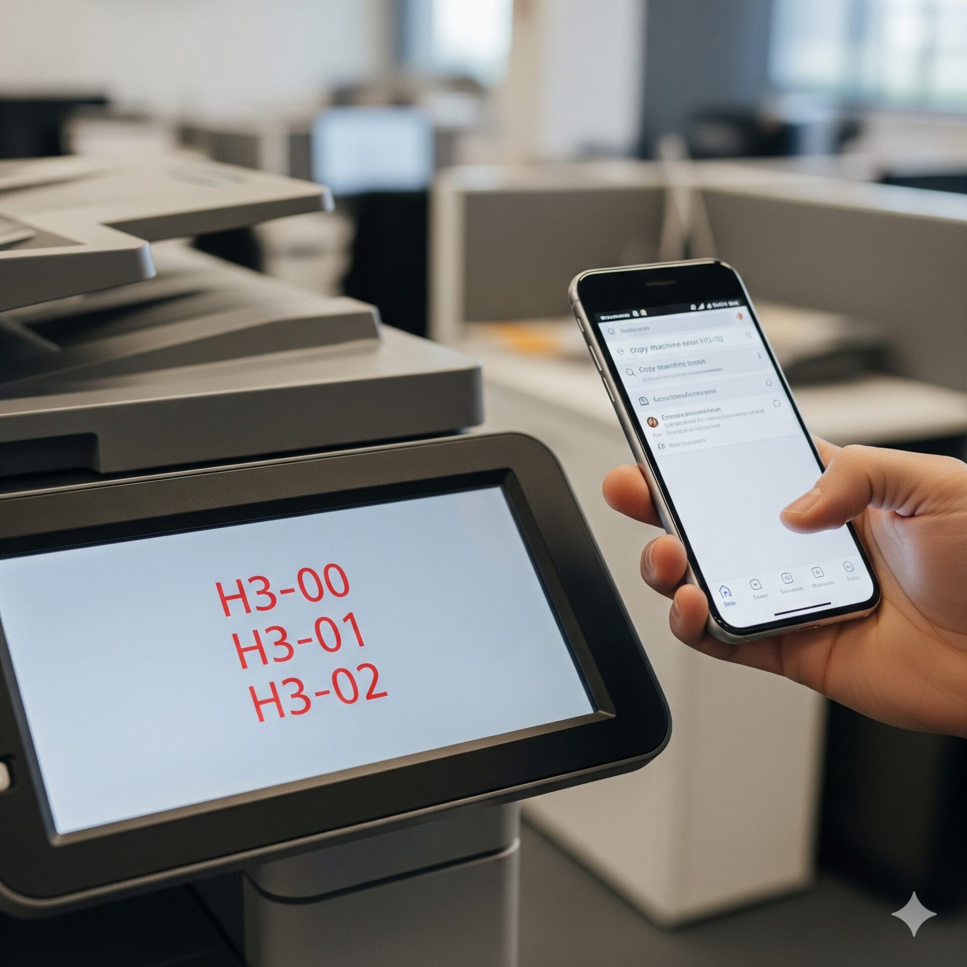 コピー複合機でエラーコード「H3-00・H3-01・H3-02」が表示された場合