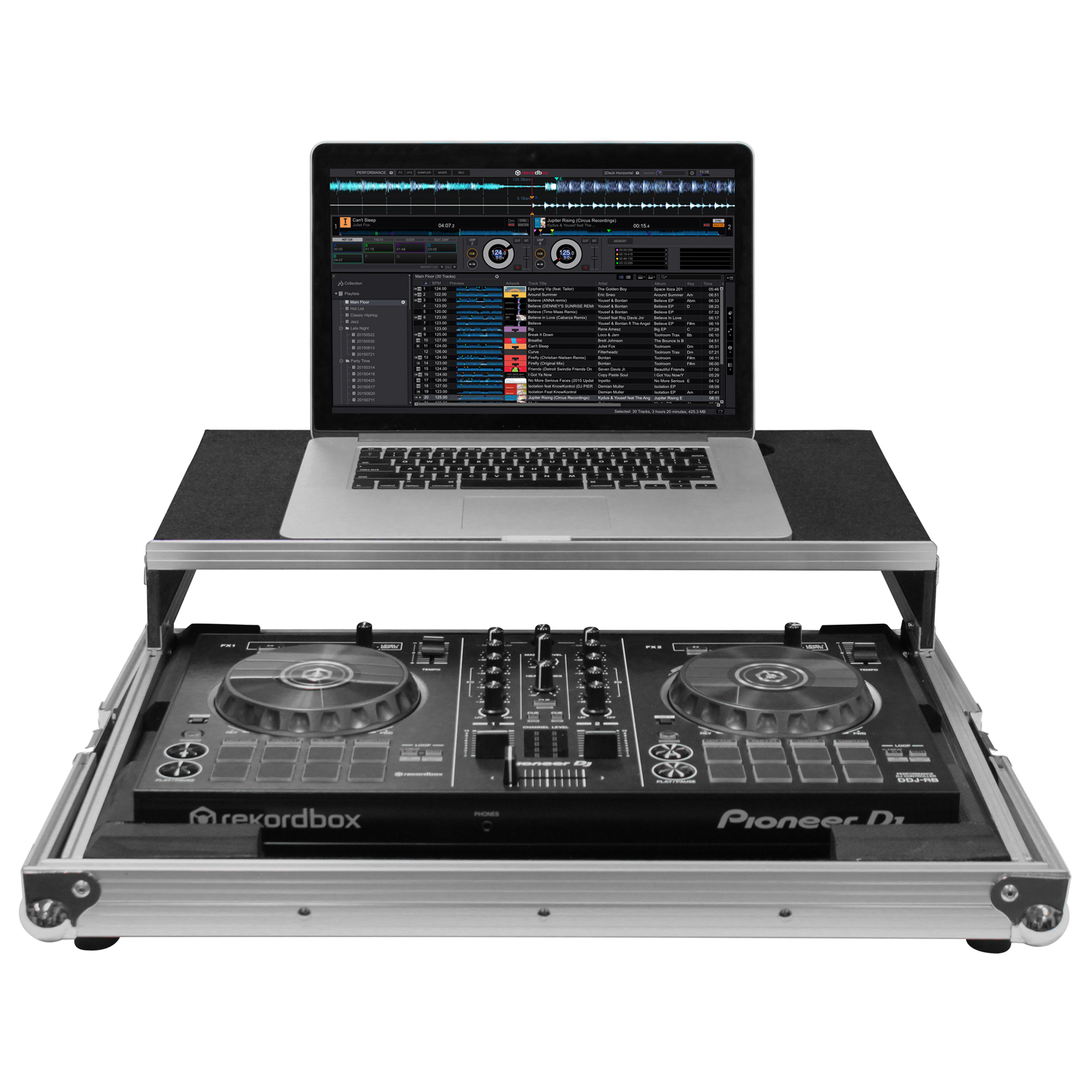 Low Profile Pioneer DDJ-400 / DDJ-RB / DDJ-SB3 Flight Case with