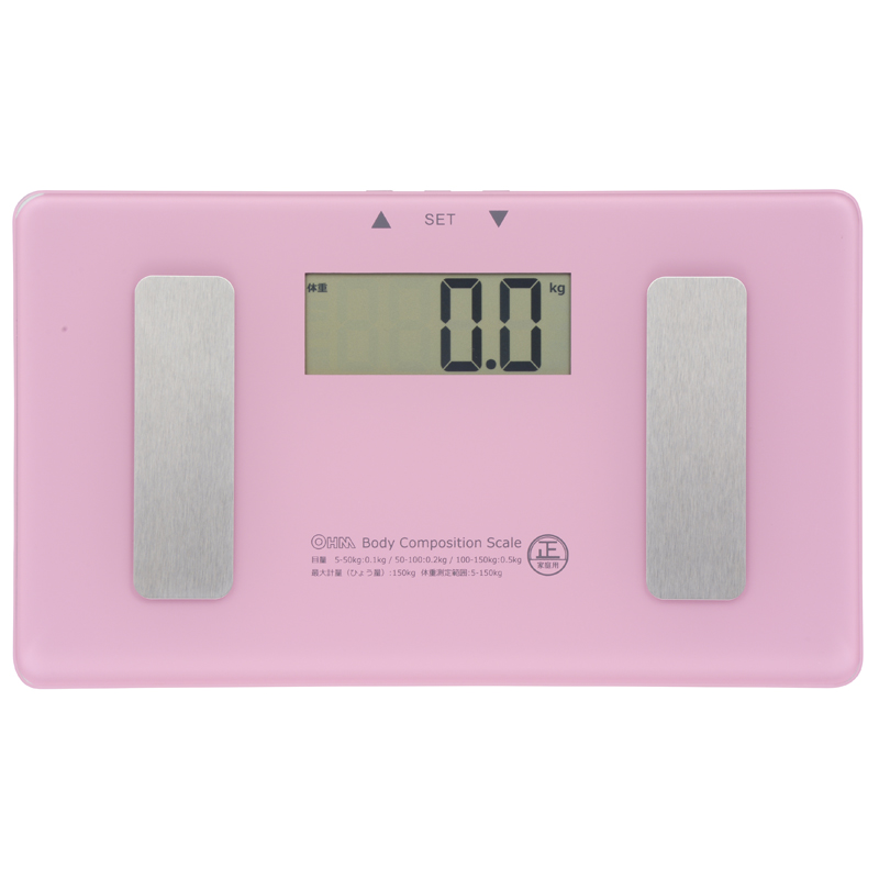 体重体組成計 小型 ピンク [品番]08-0096｜株式会社オーム電機