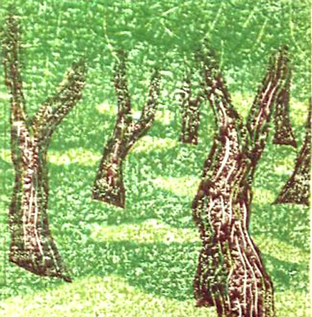 香月泰男 ニースより”ルノアールの庭” | 絵画など美術品の販売と買取