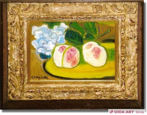 鈴木信太郎 紫陽花と桃 | 絵画など美術品の販売と買取 | 東京・銀座