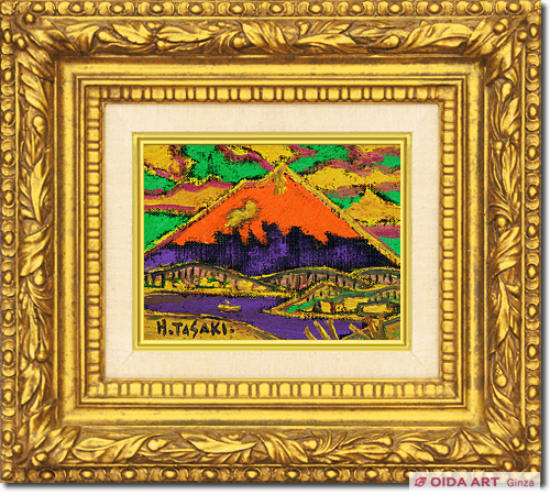 72*Z320)*絵画 陶板 陶磁器 磁彩画 桜島 広助 油絵 k.m 油絵 72*Z320