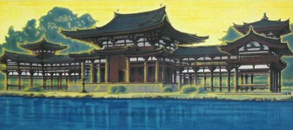 平山郁夫 朝陽鳳凰堂宇治平等院 | 絵画など美術品の販売と買取 | 東京