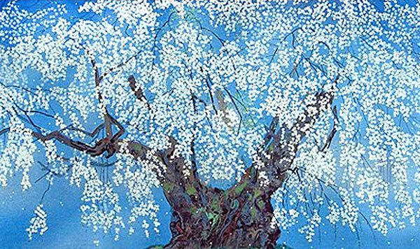 中島千波 坪井の枝垂桜（2） | 絵画など美術品の販売と買取 | 東京