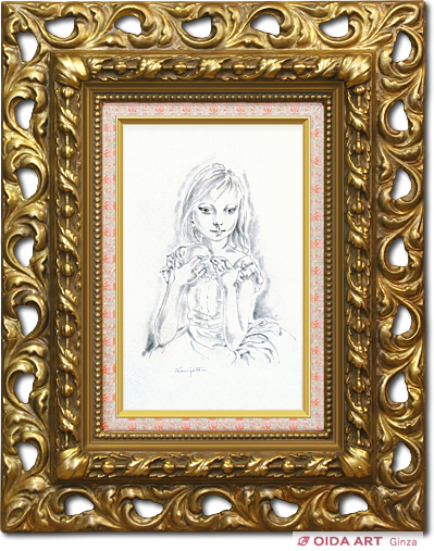 藤田嗣治 少女 | 絵画など美術品の販売と買取 | 東京・銀座 おいだ美術