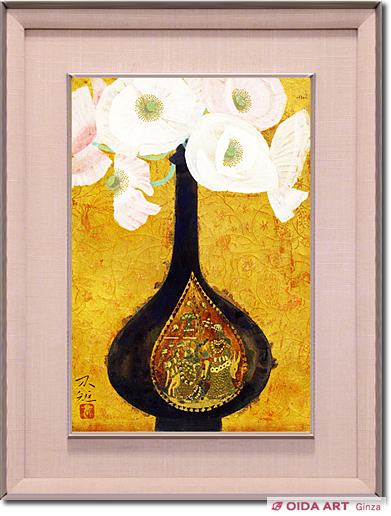 秋野不矩 花 | 絵画など美術品の販売と買取 | 東京・銀座 おいだ美術