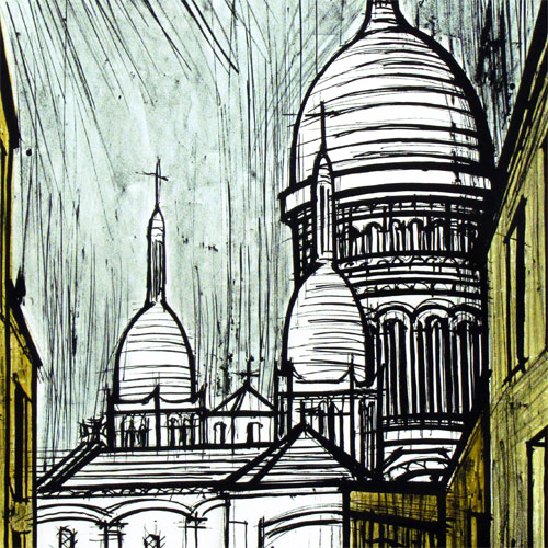 ベルナール・ビュッフェ モンマルトルのサクレクール寺院 | 絵画など