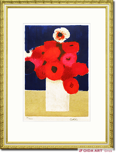 カトラン<ミルマンドの郊外>リトグラフ1987 ベルナール・カトラン