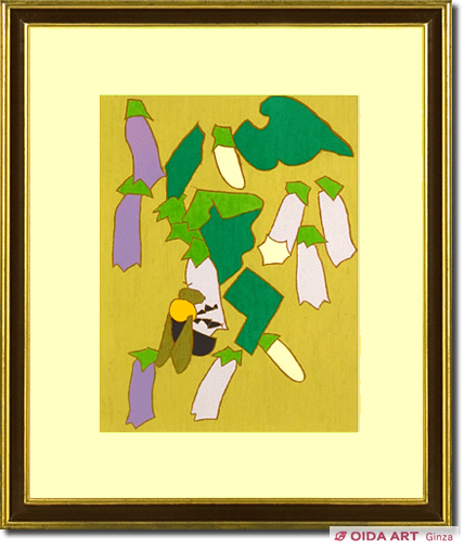 熊谷守一 くまん蜂と釣鐘草 | 絵画など美術品の販売と買取 | 東京