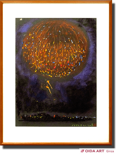 加藤東一作「漁火」（美術複製） Yahoo!オークション - 加藤東一『漁火