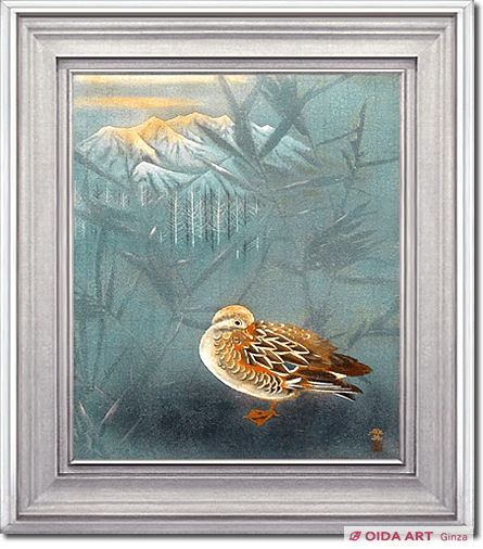 小谷津雅美、【新春赤富士】、希少な額装用画集より、新品額装付