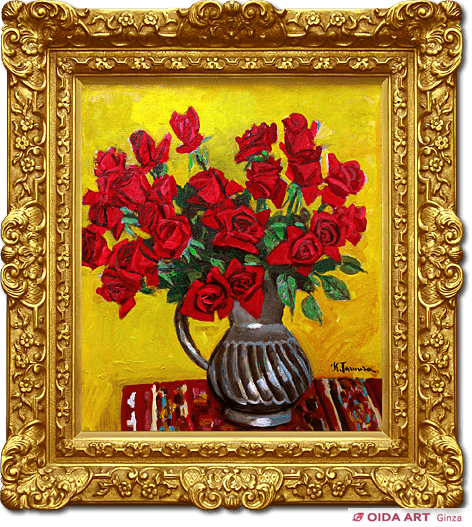 田村孝之介 深紅のばら | 絵画など美術品の販売と買取 | 東京・銀座