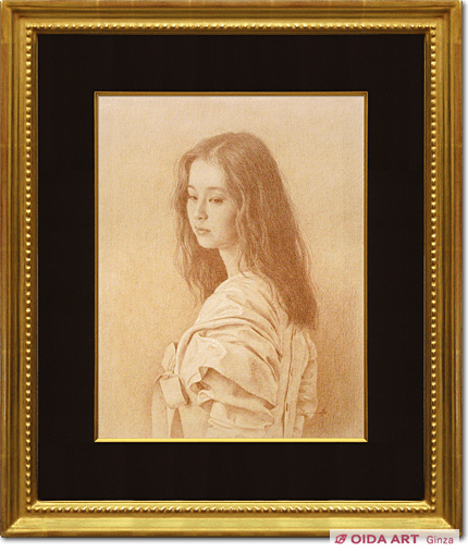 森本草介 若い女 | 絵画など美術品の販売と買取 | 東京・銀座 おいだ美術