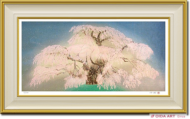 中島千波 瀧桜 | 絵画など美術品の販売と買取 | 東京・銀座 おいだ美術