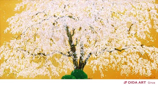 中島千波 天龍寺の清日枝垂桜 | 絵画など美術品の販売と買取 | 東京