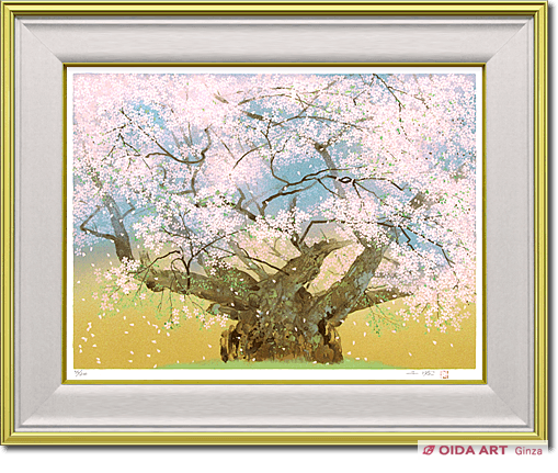 中島千波 淡墨桜 | 絵画など美術品の販売と買取 | 東京・銀座 おいだ美術