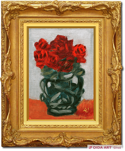 梅原龍三郎 紅ばら | 絵画など美術品の販売と買取 | 東京・銀座 おいだ美術