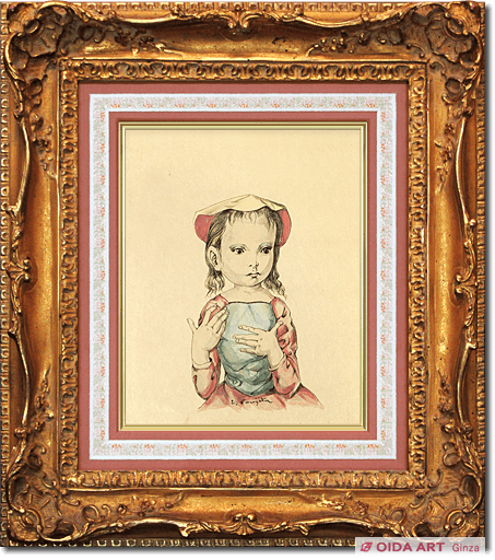 藤田嗣治 少女 | 絵画など美術品の販売と買取 | 東京・銀座 おいだ美術