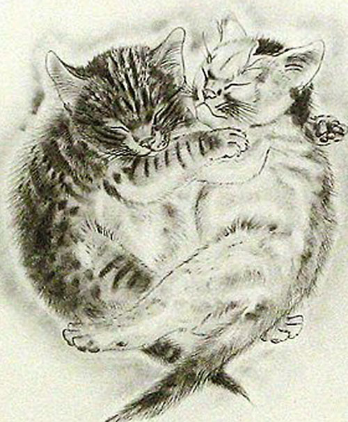 藤田嗣治 猫の本 ”アタラとヘシオン” | 絵画など美術品の販売と買取