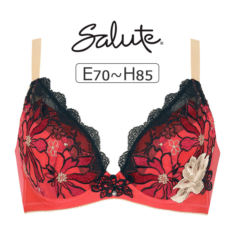 BTJ296｜ワコール サルート 96G ブラジャー単品 小さく見せるブラ EFGH