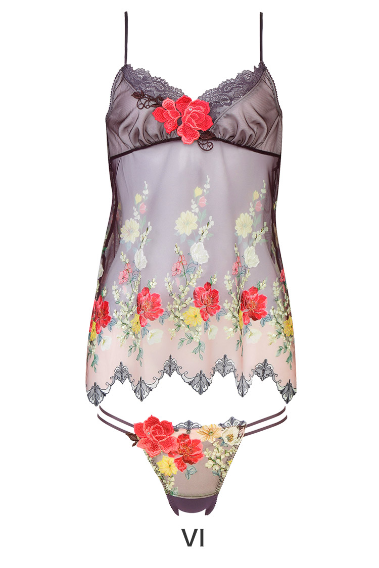 DTJ293｜ワコール サルート 93G セットアップ(キャミ＋Tバック) M/L