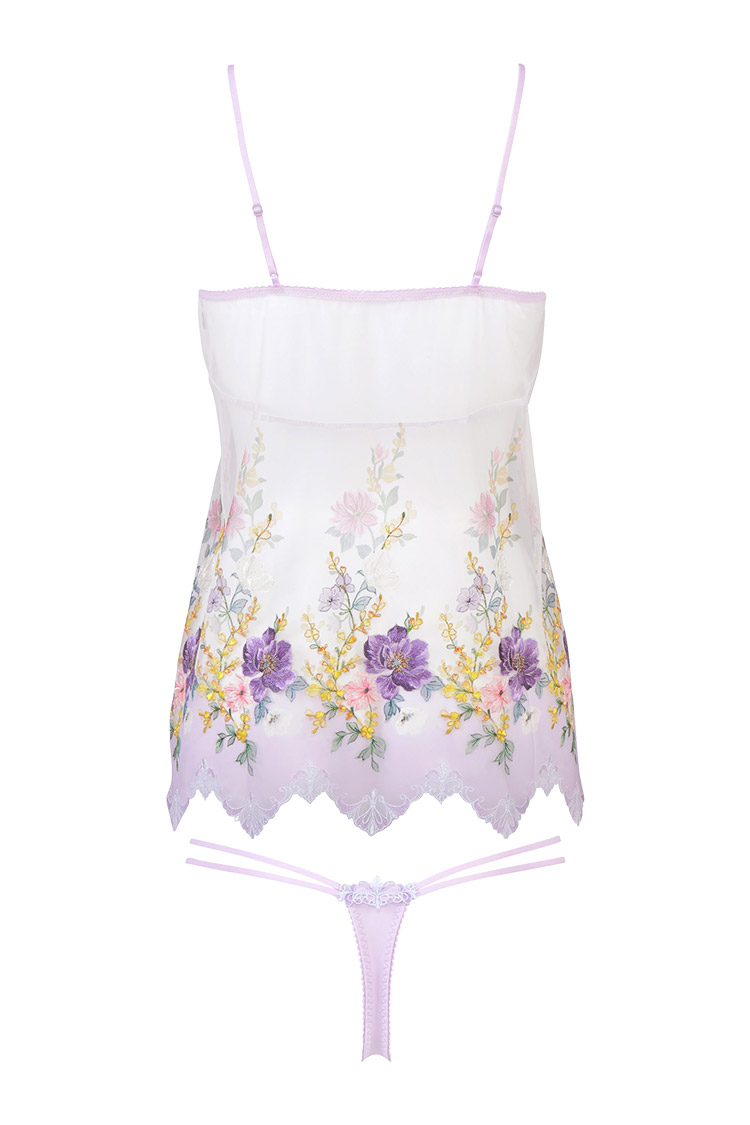 DTJ293｜ワコール サルート 93G セットアップ(キャミ＋Tバック) M/L