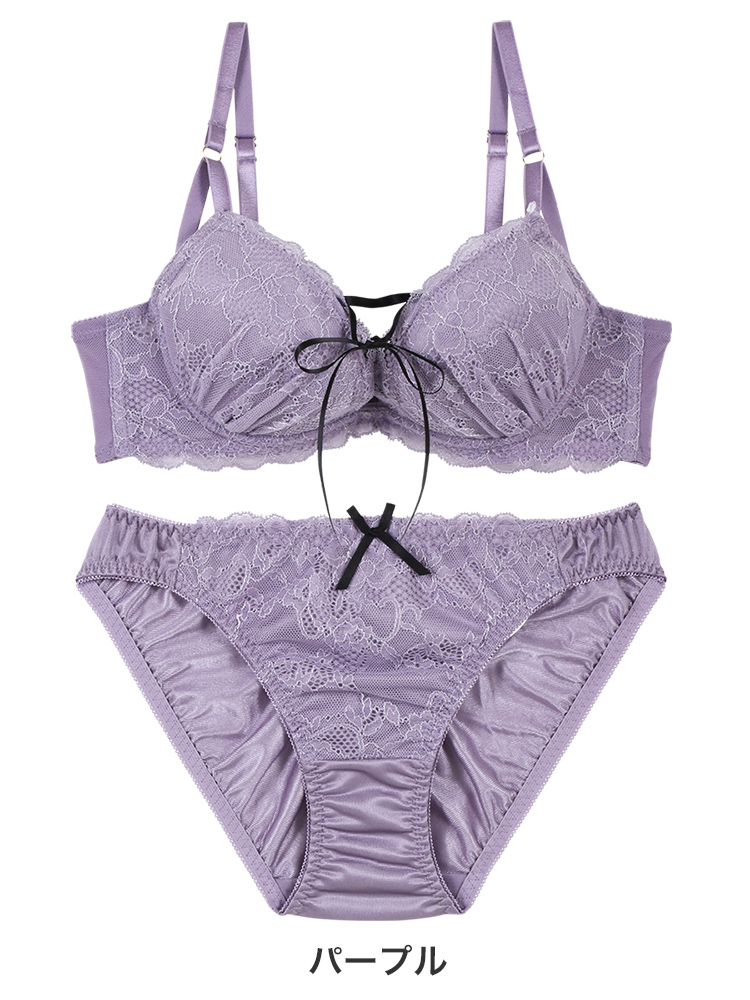 337862｜COCO Linge セクシークロスアップ ブラセット 全3色 B-F/65-75