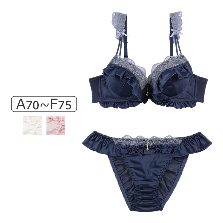 327344｜COCO Linge フローラサテン ブラセット ABCDEFカップ アンダー