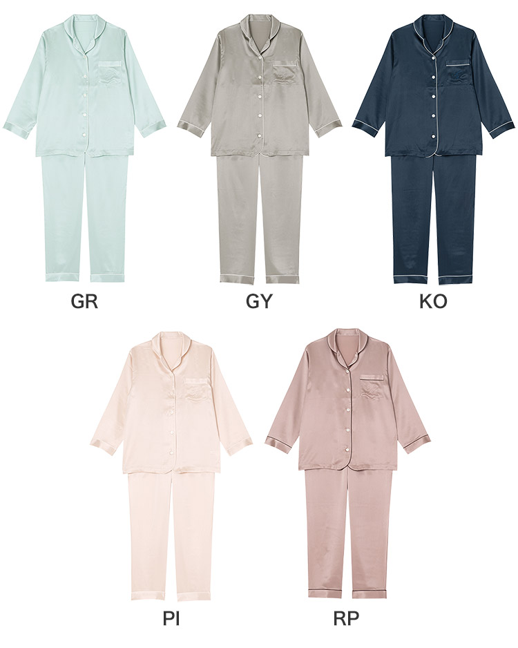 YDX542｜ワコール 睡眠科学 パジャマ 上下セット レディース シルク100