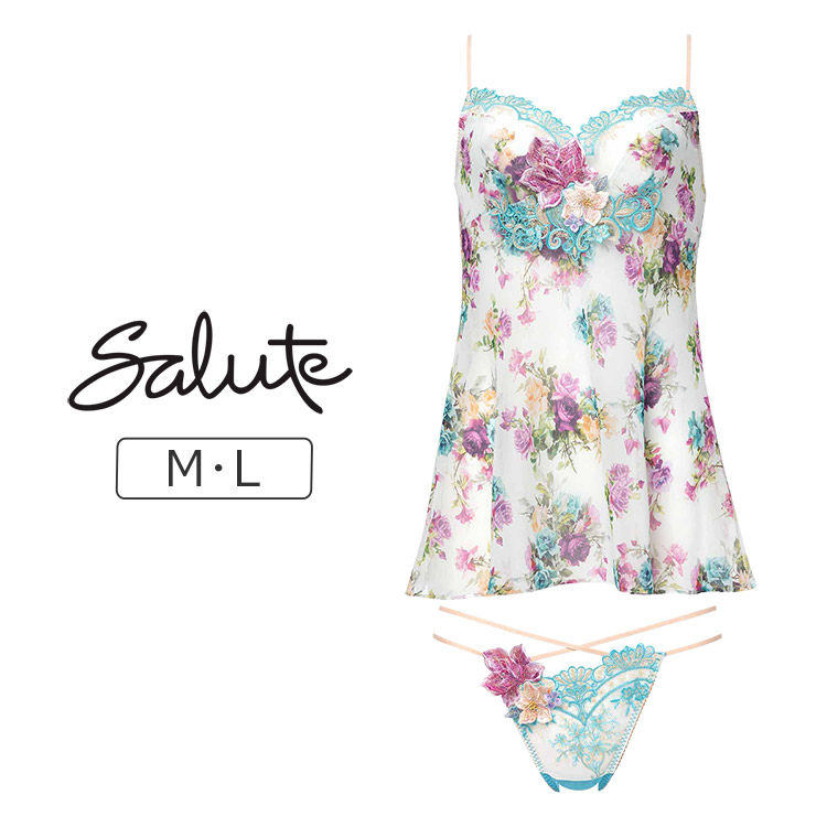 DTJ213｜ワコール サルート 13G セットアップ(キャミ＋Tバック) M/L