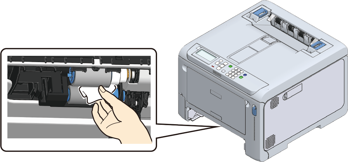 給紙ローラーを清掃する（トレイ1／2／3／4） | OKI