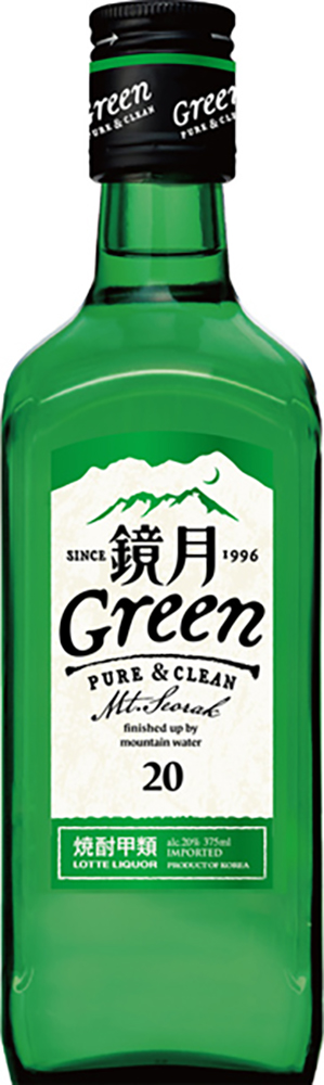 20）韓国焼酎 鏡月グリーン 375｜酒類・飲料・加工食品