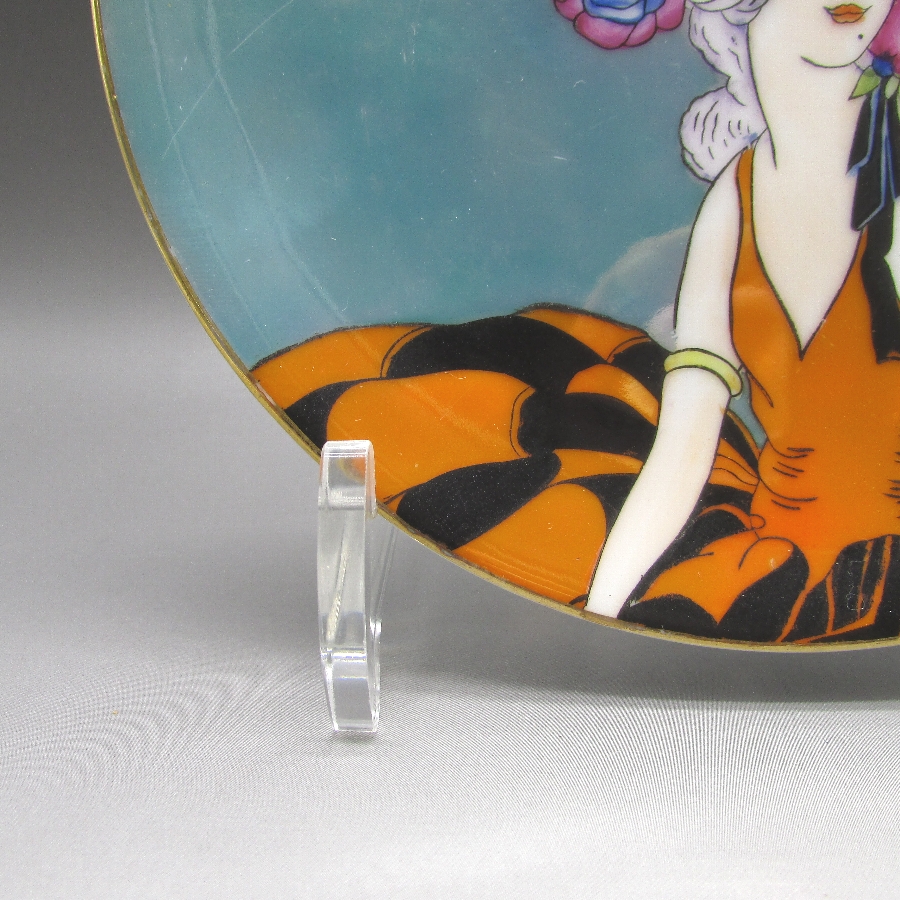 オールドノリタケ デコレディ（ポンパドール人形）プレート - 敬誠