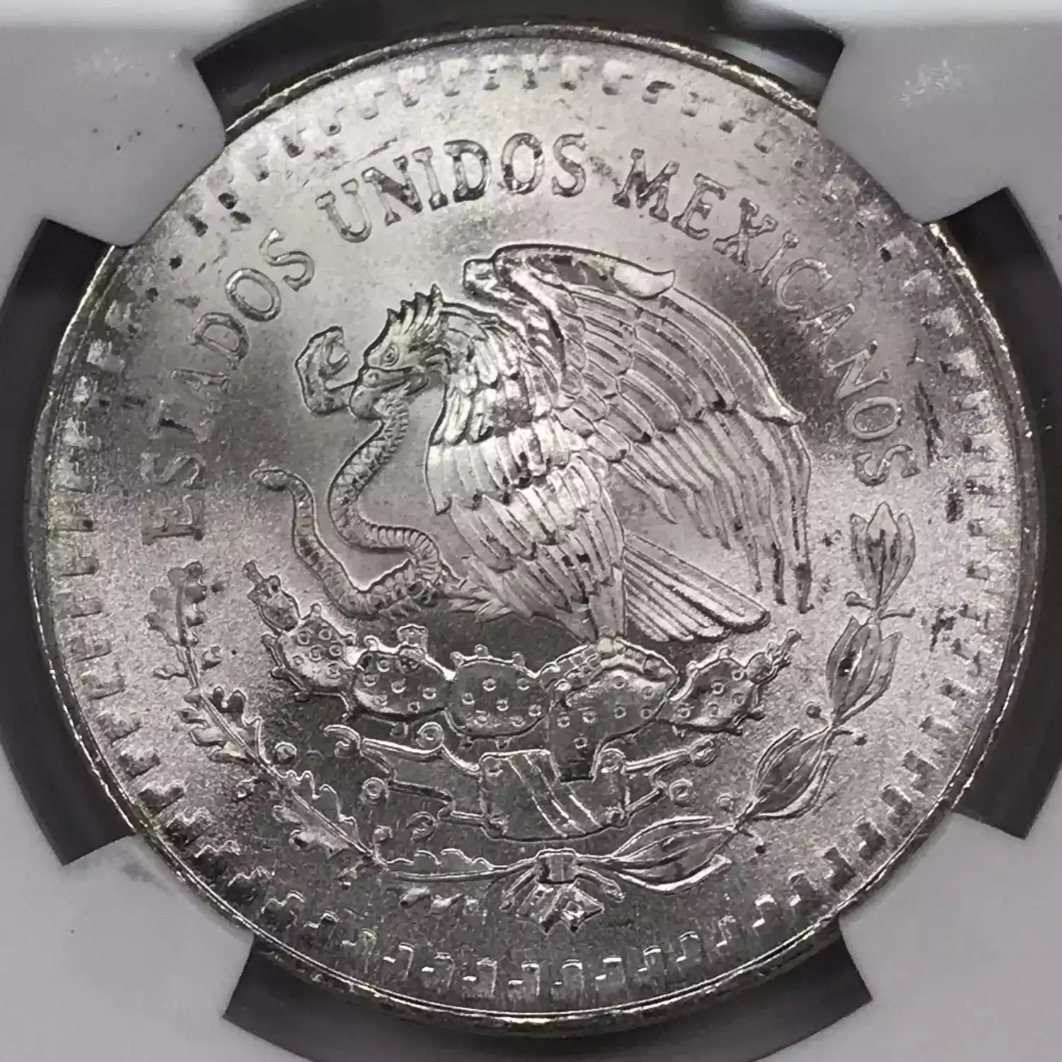 1982-Mo Mexico 1 oz Silver Libertad Onza NGC MS-66 Mo Silver - Old
