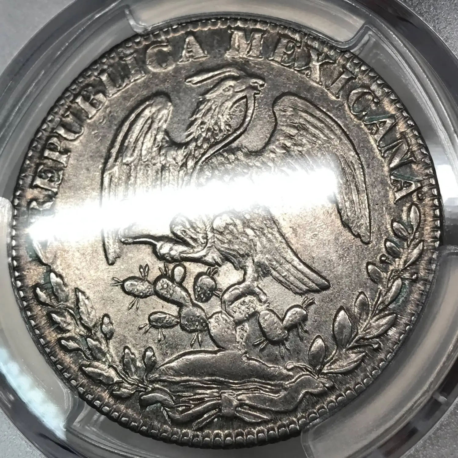 1838-Go PJ Mexico Silver 8 REALES PCGS AU-58 Go20 - Old Pueblo Coin