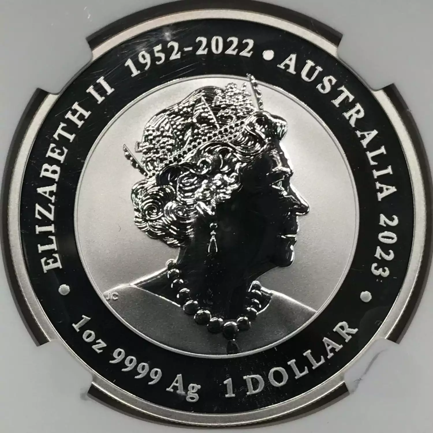 2023 1 oz Silver NGC MS-70 Australia Dragon & Koi Chinese Myths