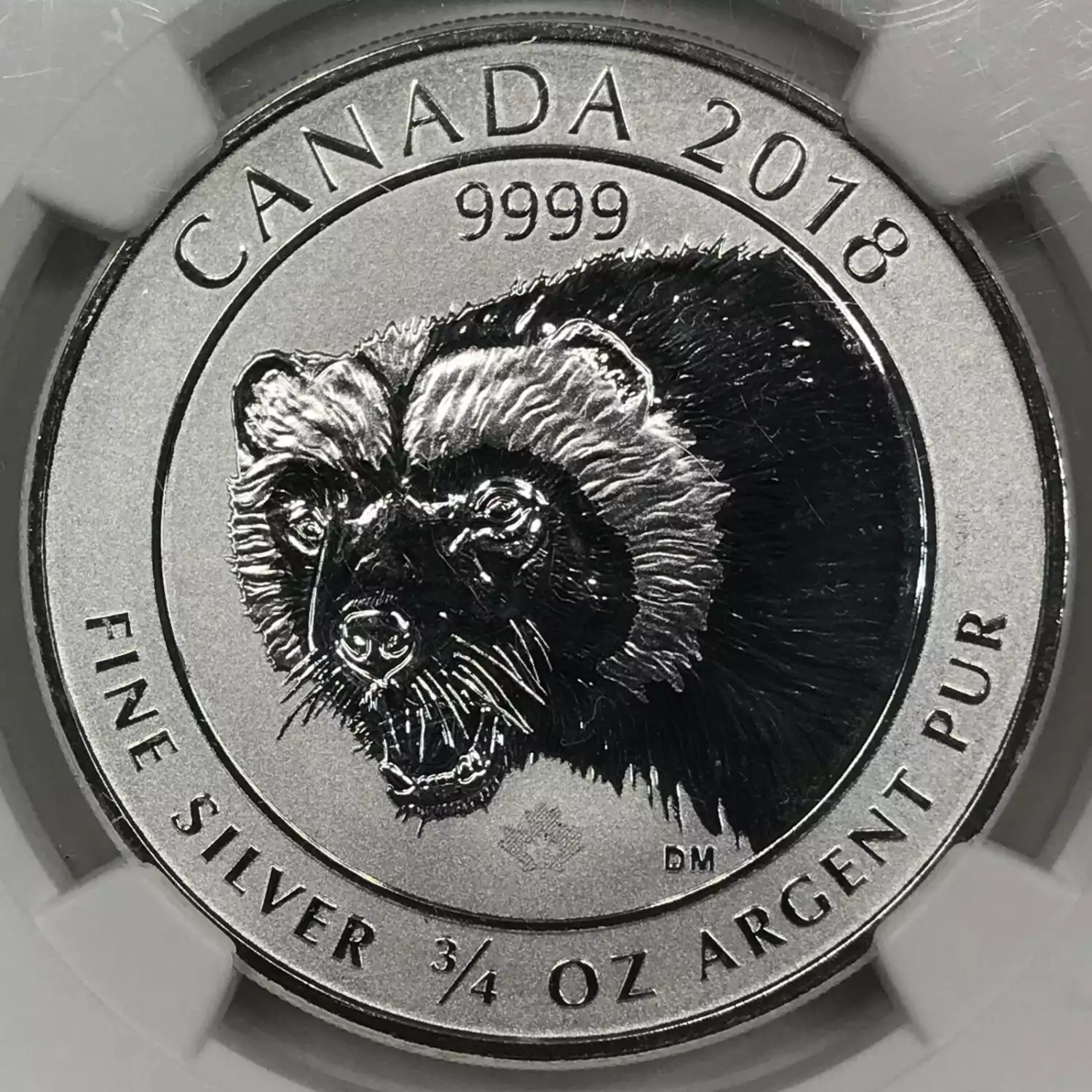 2018 Canada ~3/4 oz Silver $2 NGC PF-69 Wolverine Rev Pf Mint Box