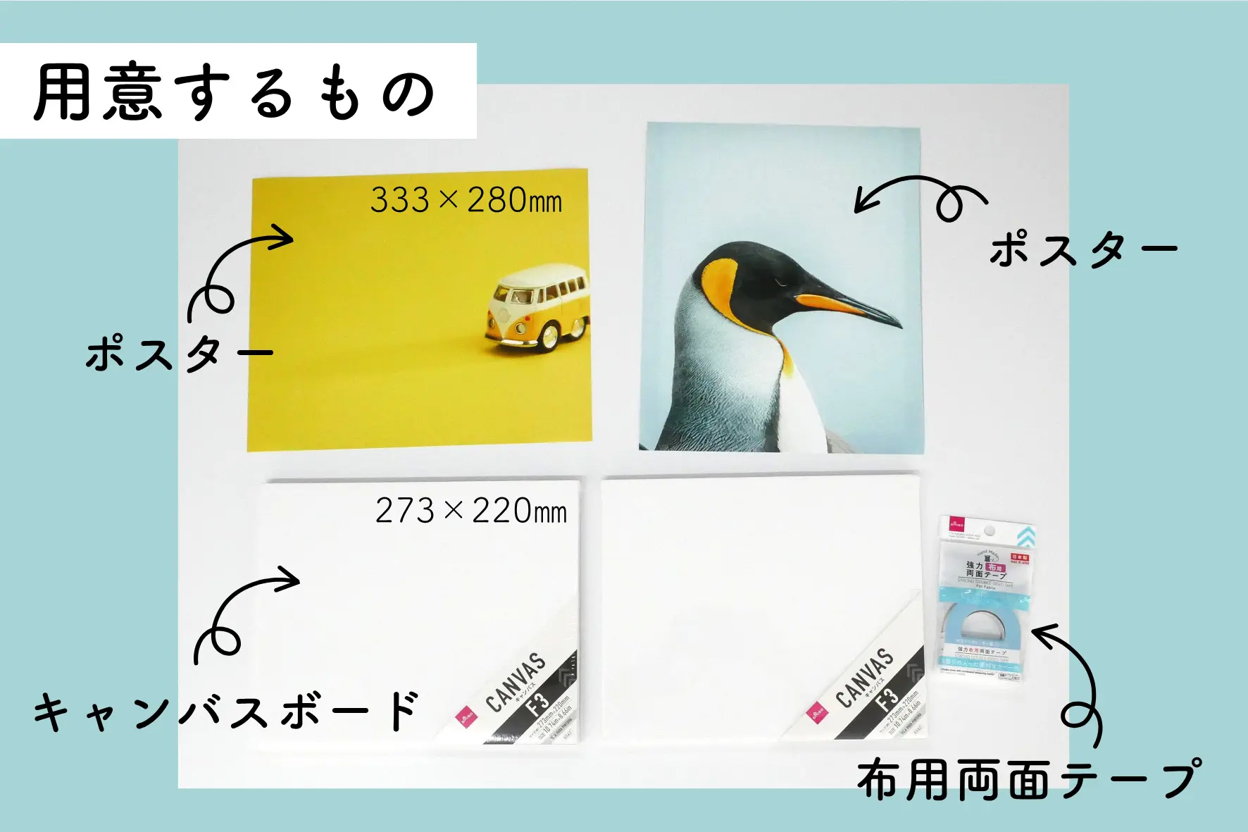 ファブリックパネルの作り方！布ポスターでキャンバス風にDIY