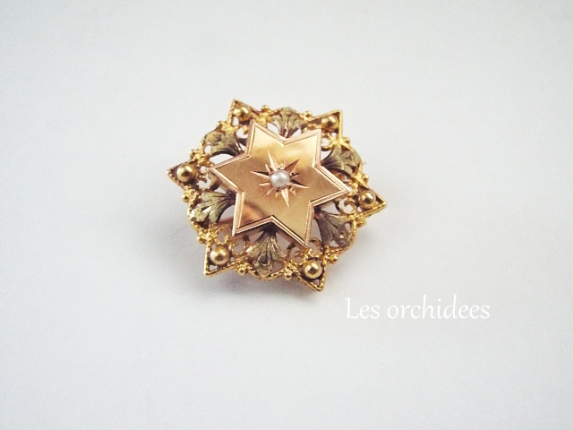 フランスアンティークブローチ