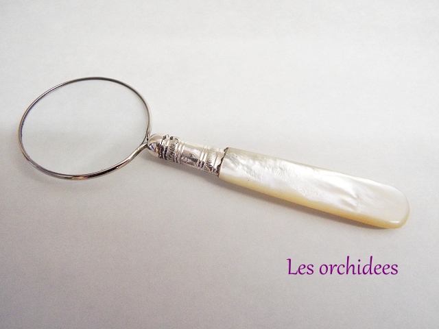 アンティーク・ヴィンテージハンドル 拡大鏡・虫眼鏡 オルキデ 恵比寿