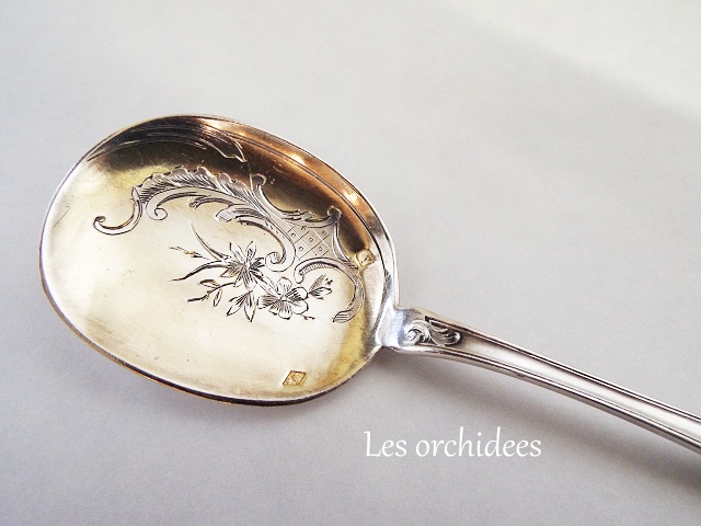 フランス アンティーク シルバー 純銀 ヴェルメイユ アイスクリーム