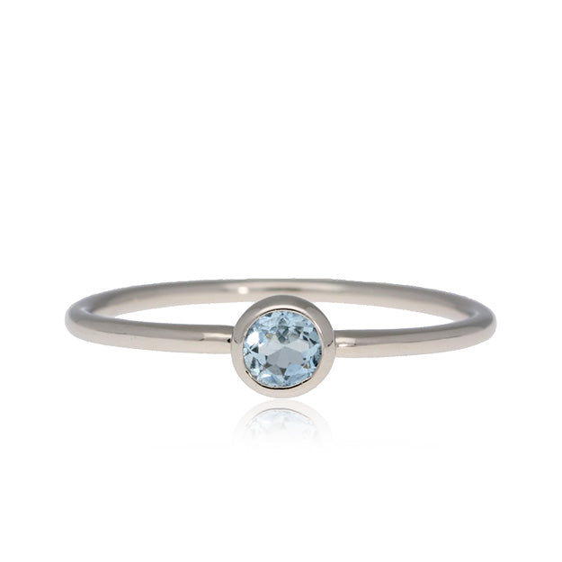 K18/Pt「アクアマリン スフレバース」リング｜【オレフィーチェ】Orefice
